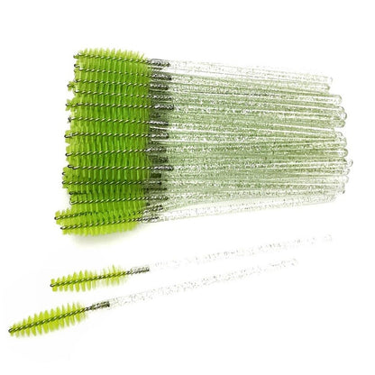 Set di 50 pennelli per mascara per extension ciglia - Glitter, vari colori