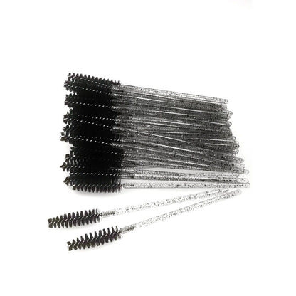 Set di 50 pennelli per mascara per extension ciglia - Glitter, vari colori