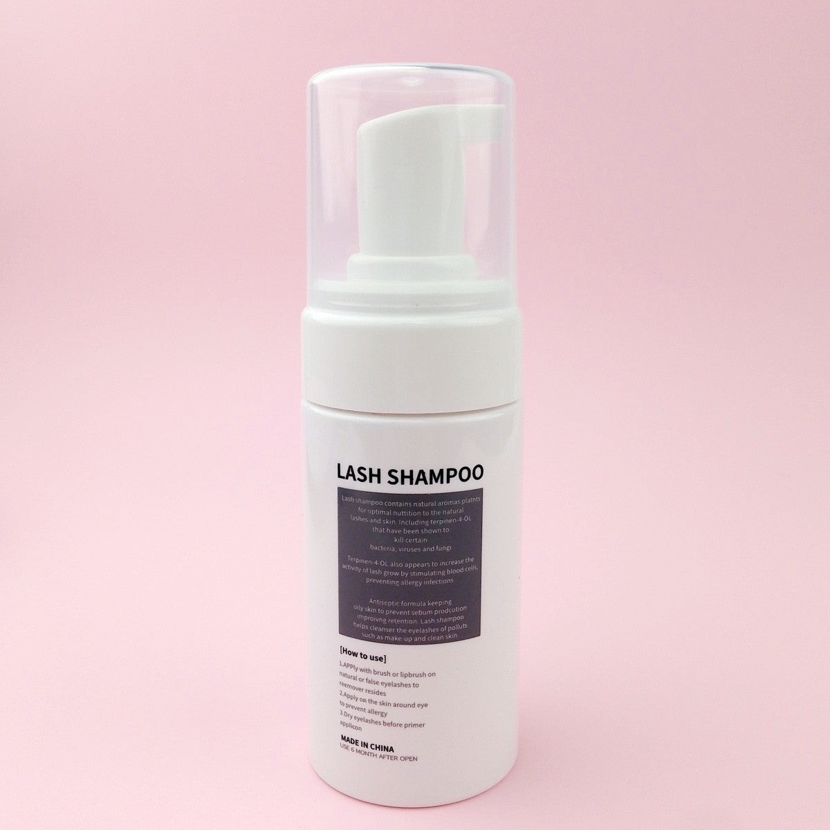 Schiuma antiallergica e inodore per la pulizia delle ciglia