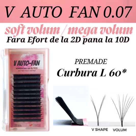 V Auto Fan MATTE L 60* Premade  - volum super usor 0.07 mix 8-14