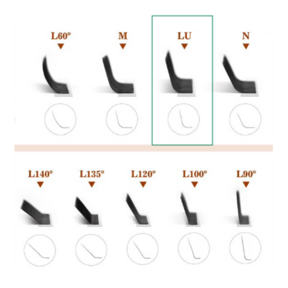 Pre-made Curbura LU Pinky - Extensii gene gata facute