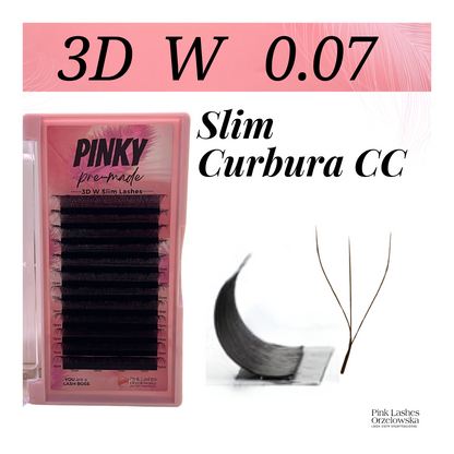 Pre-Made curbura CC, 0.07, 3D W, Pinky, extensii gene
