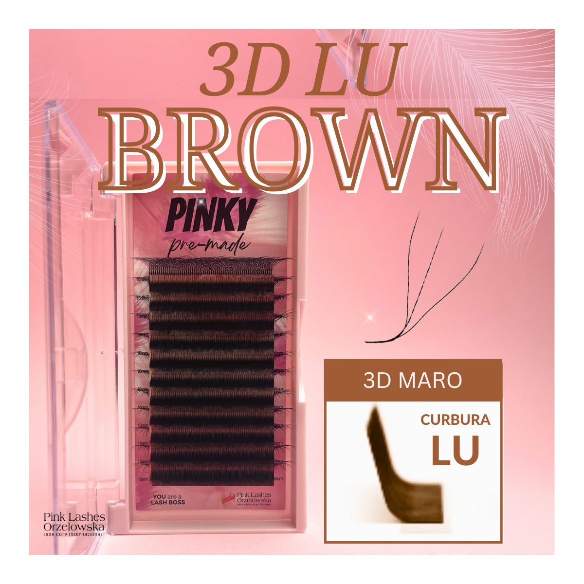 Pre-Made curbura LU Maro, 3D W, Pinky, extensii gene