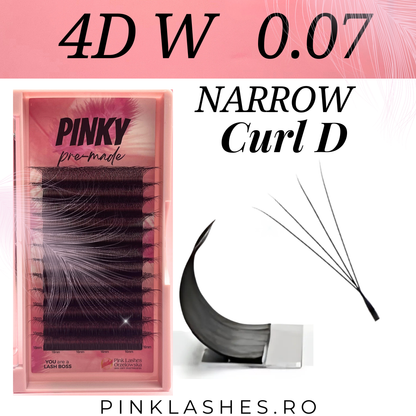 Curvatura D Pinky pre-confezionata - Extension ciglia pronte all'uso