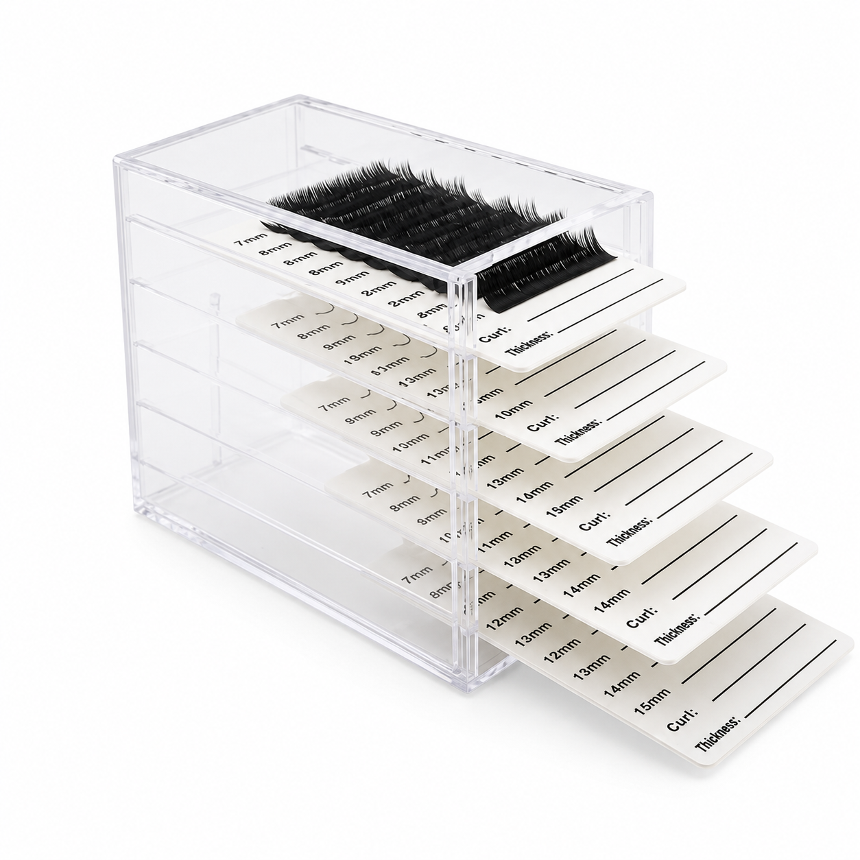 Organizator 5 palete extensii de gene, display box