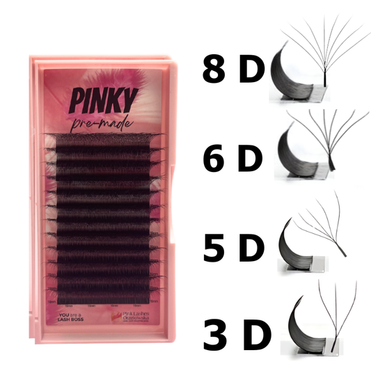Pre-made curbura D Pinky W, extensii gene