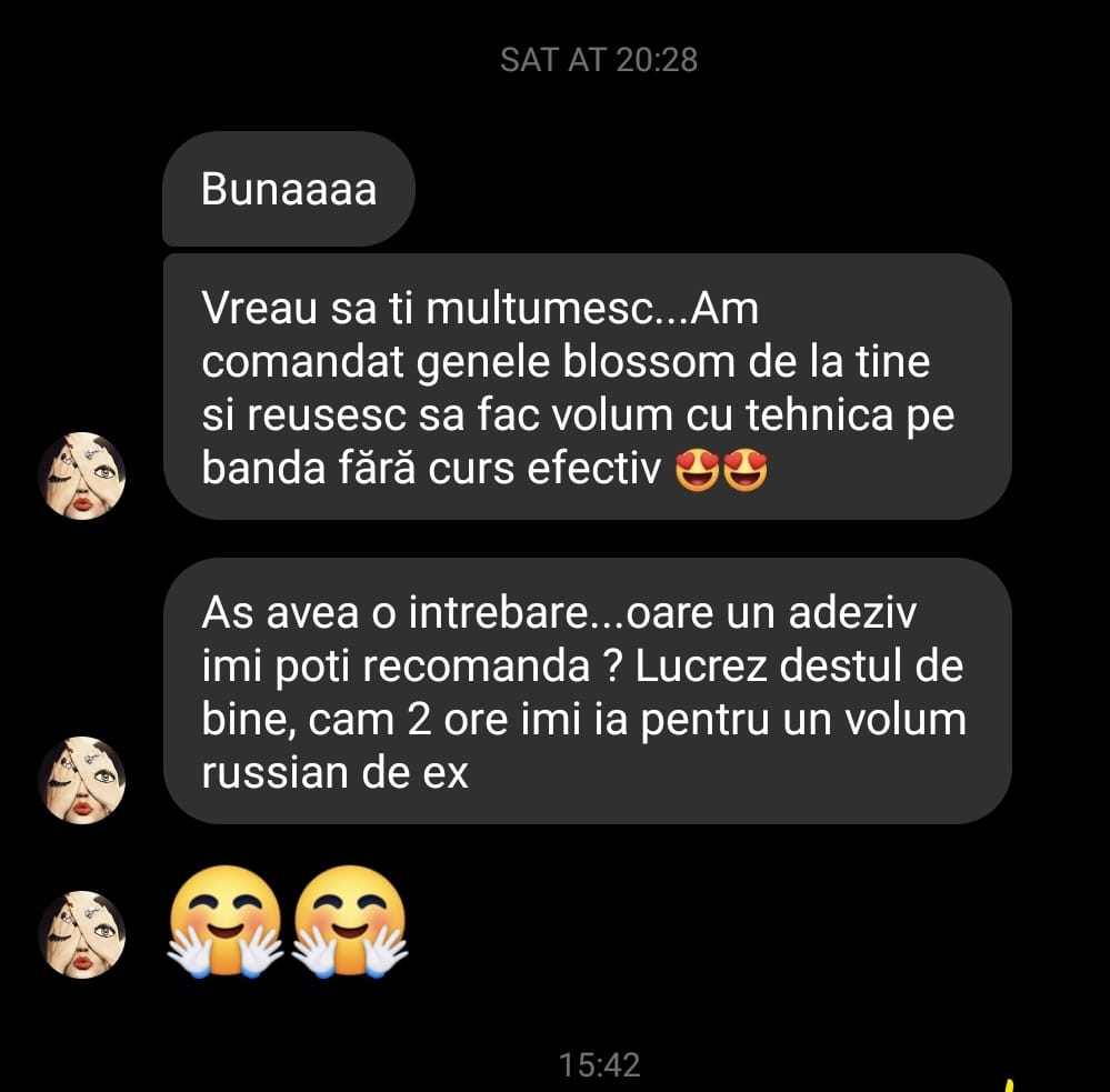 Curbura C Blossom extensii gene, evantai usor