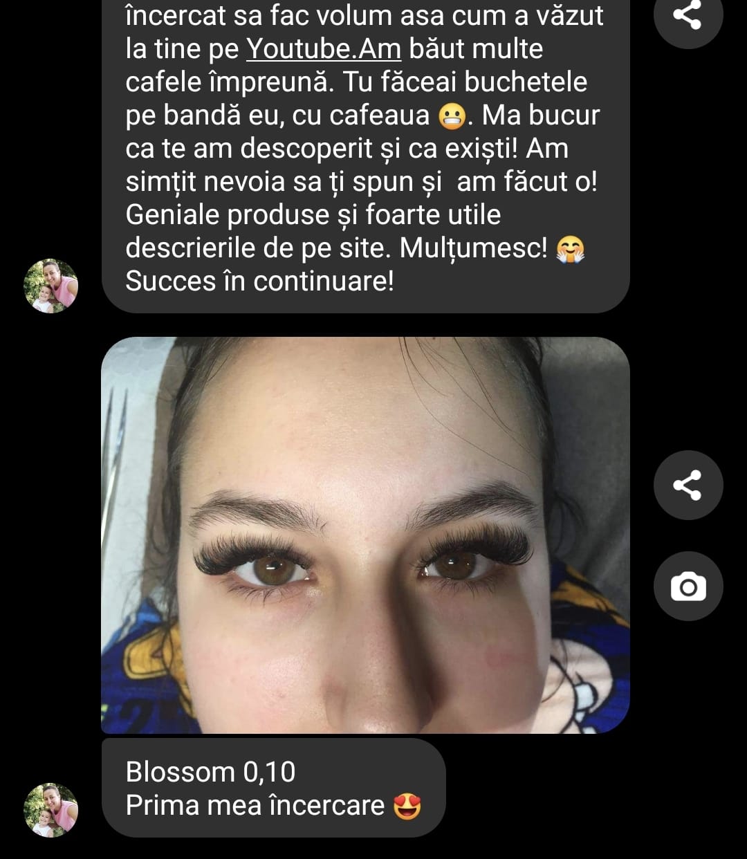 Curbura C Blossom extensii gene, evantai usor