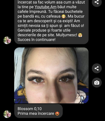 Curbura C Blossom extensii gene, evantai usor