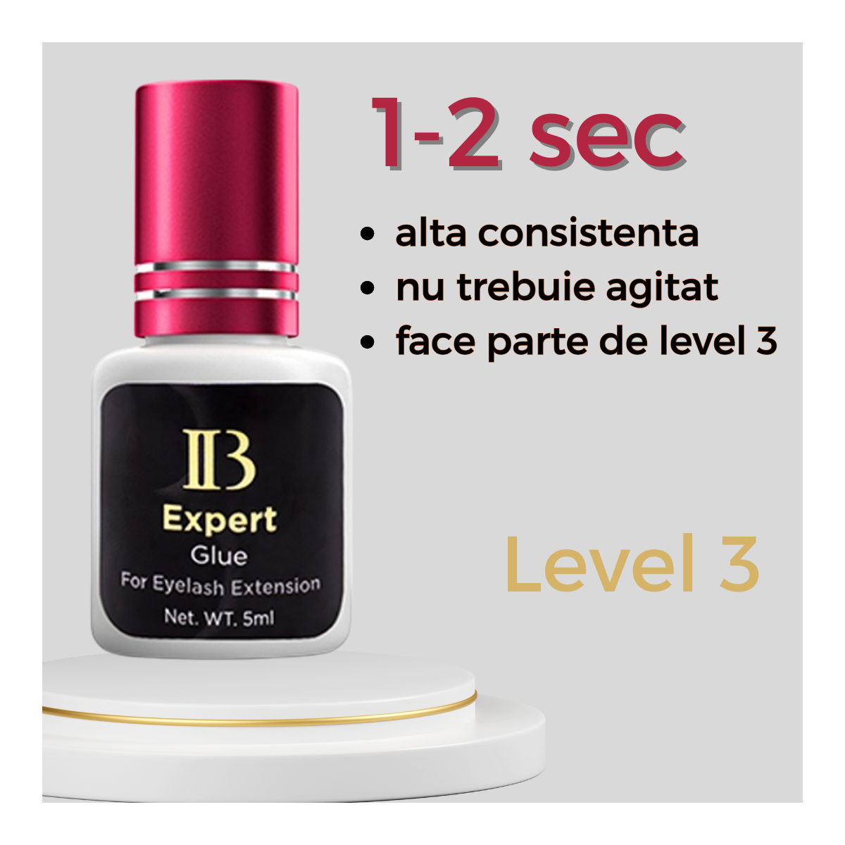 Adeziv Expert Glue, 5 ml, uscare 1 sec, iBeauty, nu se agita, mai putin vapori