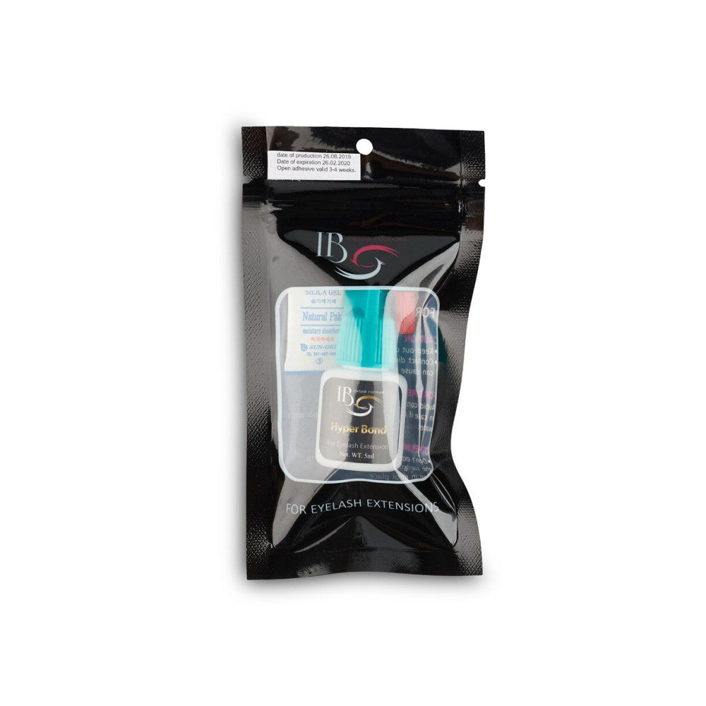 Adeziv Hyper Bond 5ml, iBeauty, 0.5 sec, capac turcoaz, / mega volum/ aplicare rapida a extensiilor de gene