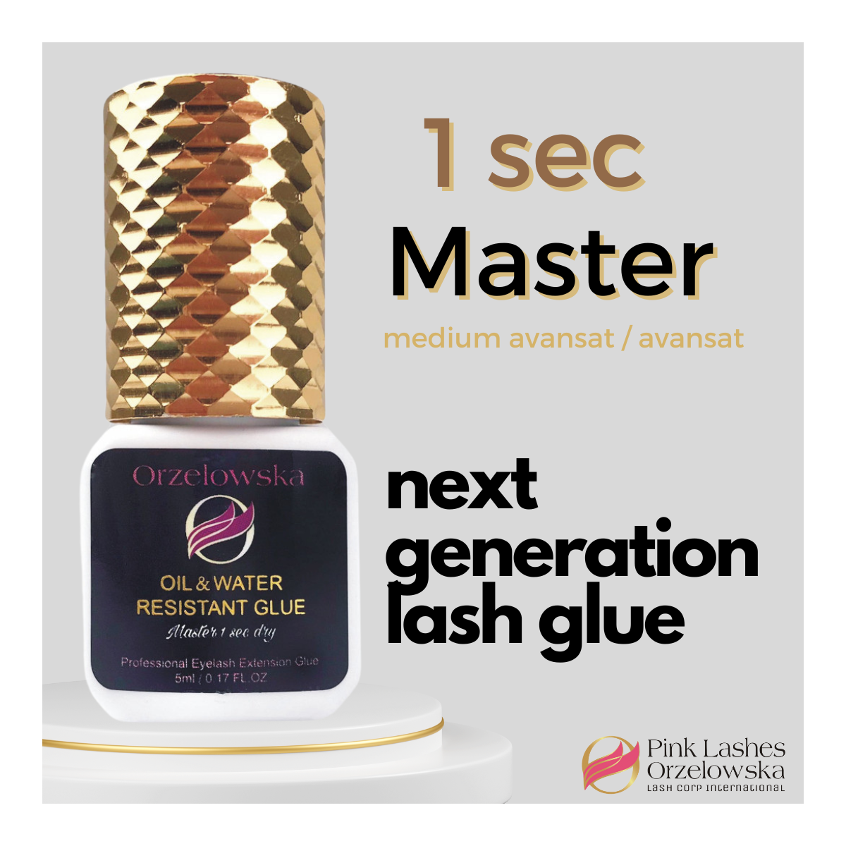 Adeziv Master rezistent la apa si ulei, 4-6 saptamani, pentru extensii gene profesionale