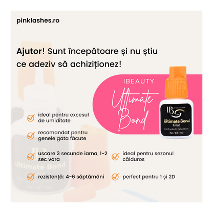 Adeziv pentru incepatori/vara/umidiatate mare/1D-3D Ultimate Bond 5ml, uscare 3 sec, iBeauty