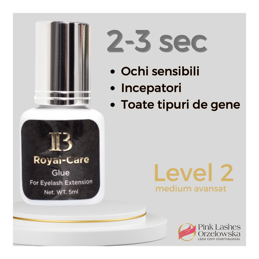 Adeziv Royal Care Sensitive, 5ml, uscare 2-3 sec, iBeauty, mai putini vapori,nu se agita, pentru ochi sensibili