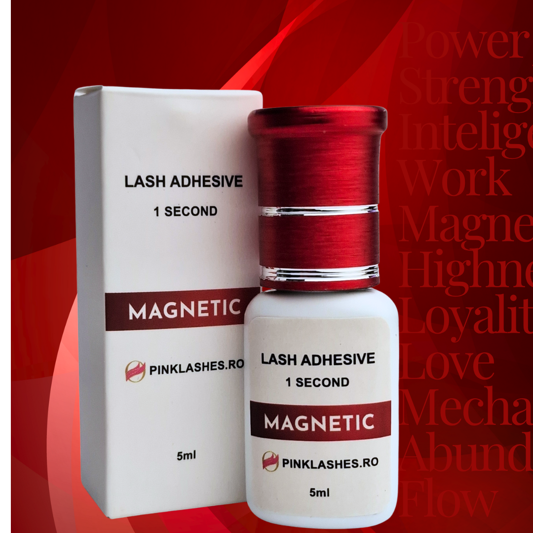 Adeziv Magnetic pentru Extensii de Gene – Retenție 6–7 Săptămâni | Uscare Rapidă 0.5–1 sec.