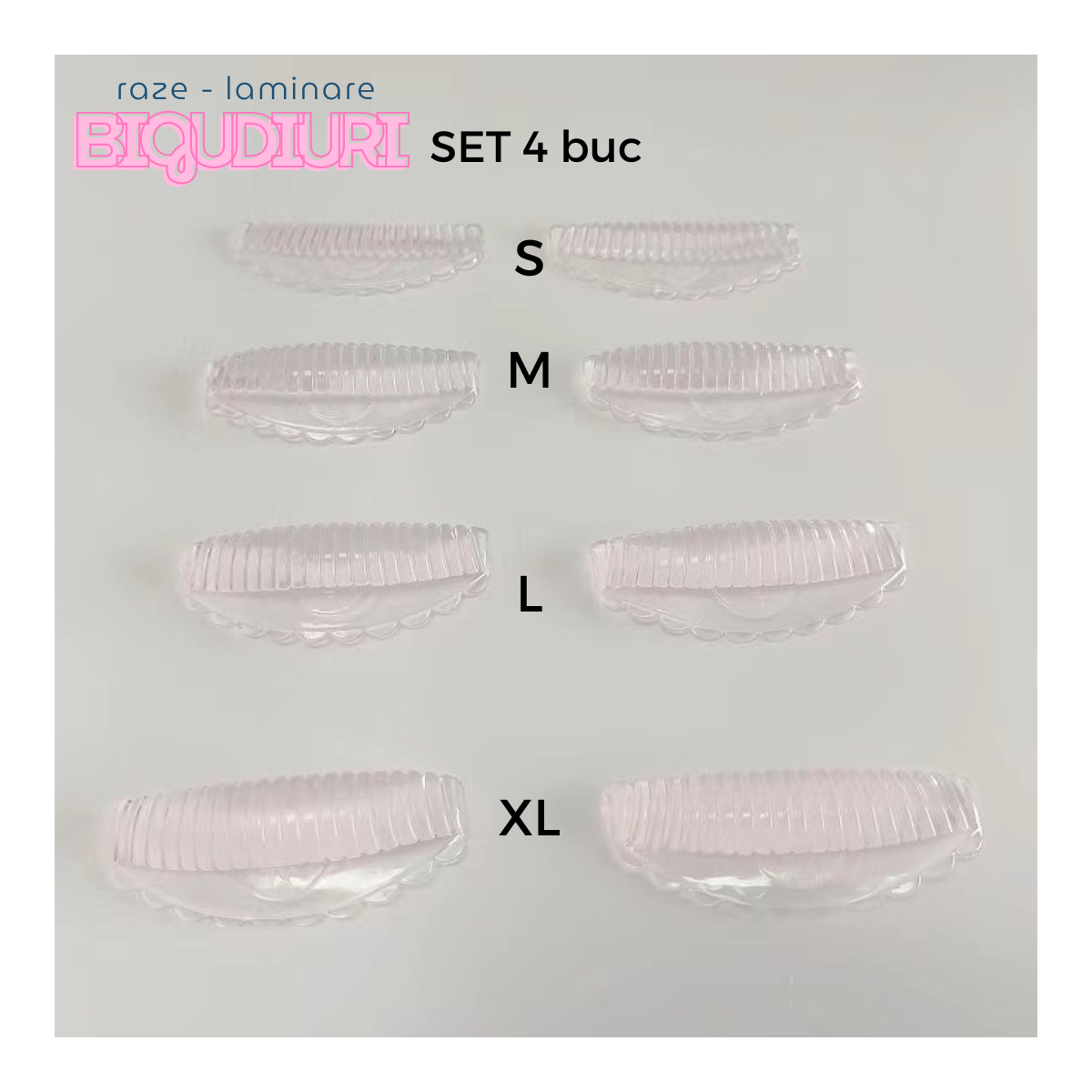 Bigudiuri raze - Laminare gene 4 perechi S/M/L/XL