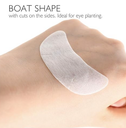 50 buc. PINK EYE PATCH-uri Pink Lashes – Formă Simetrică, Pretăiate, Anti-Alunecare Boat Shape (Barcuta)