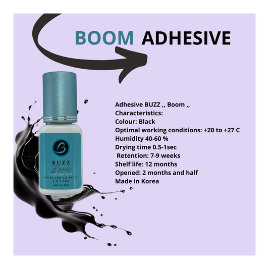 BUZZ Boom, Eyelash extenssion adhesive, 0.5-01 sec, 5 ml