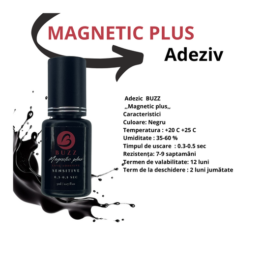 BUZZ Magnetic PLUS, Adeziv extensii gene 0.3-0.5 sec. 5ml