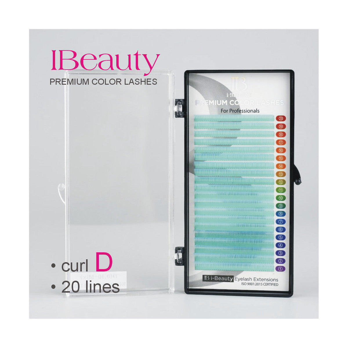 Curbura D 0.10, Sky-Blue/Alb, iBeauty, fir cu fir