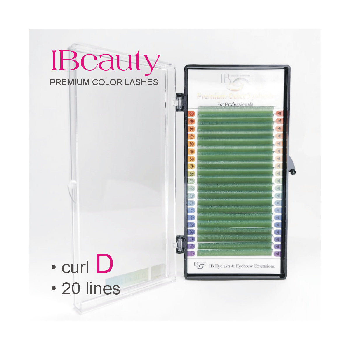 Curbura D 0.10, Verde Smarald, iBeauty, fir cu fir