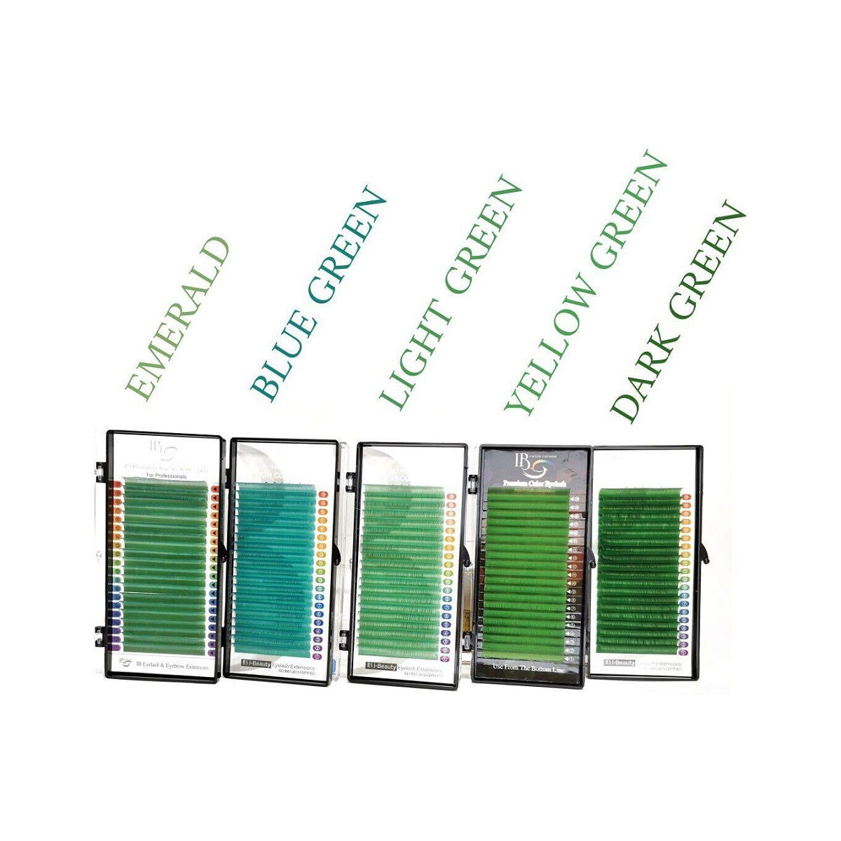 Curbura D 0.10, Verde Smarald, iBeauty, fir cu fir