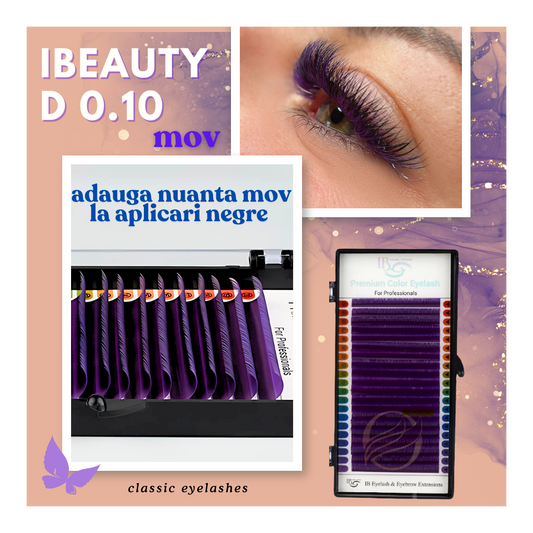 Curbura D 0.10 Violet, iBeauty, fir cu fir