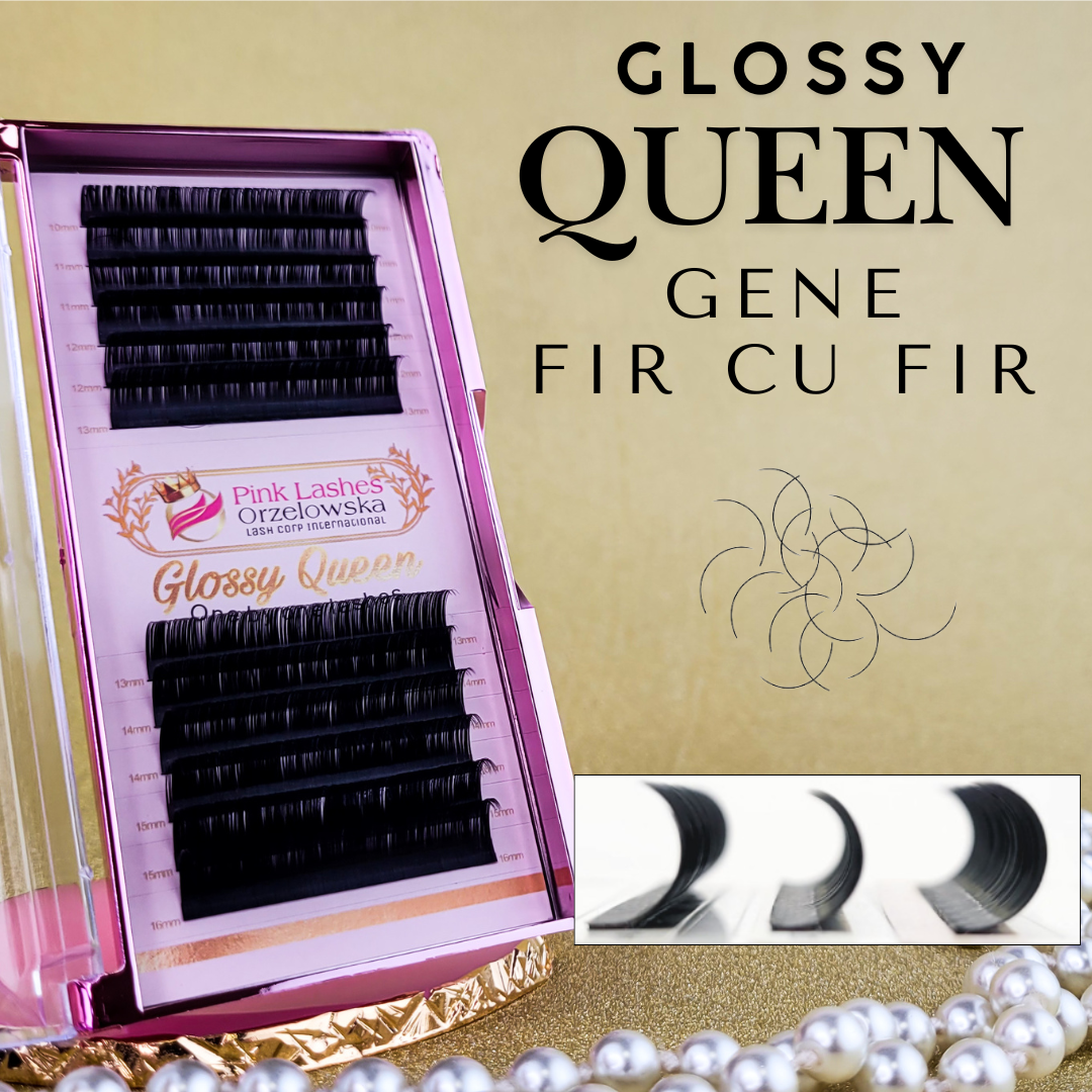 Curbura D Glossy Queen extensii gene fir cu fir