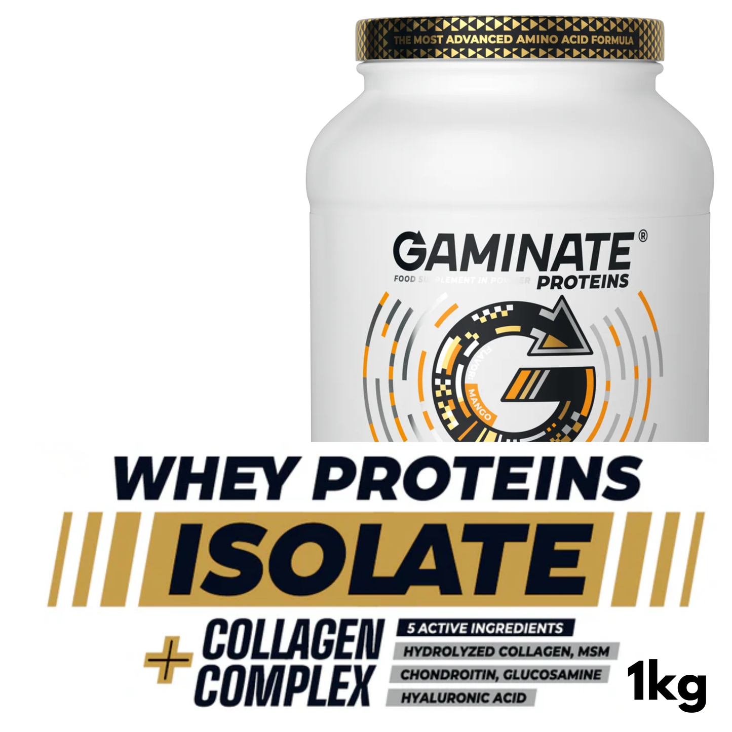 GAMINATE PROTEINA, IZOLAT DIN ZER PUR 25g/portie + Colagen 11,4g