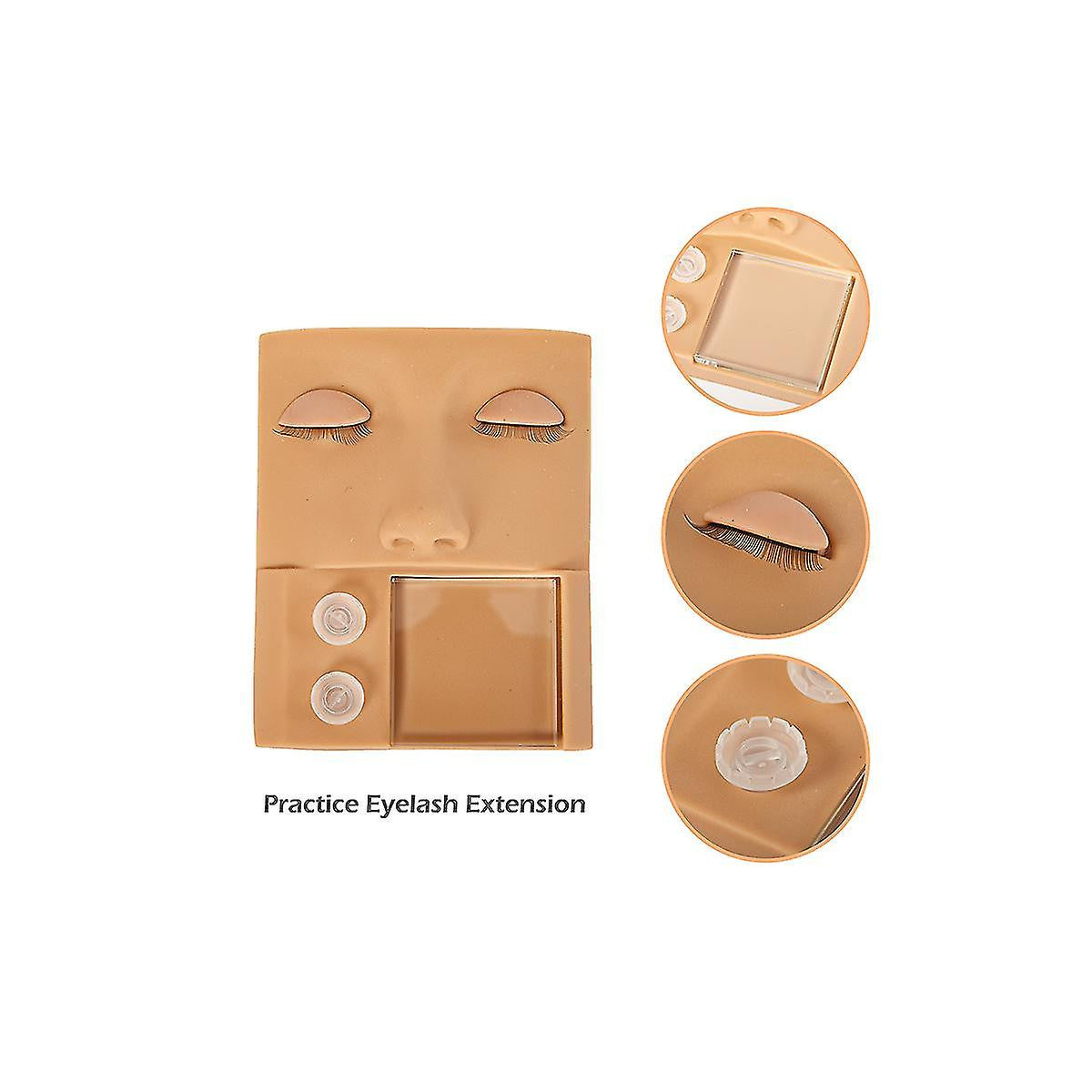 Mască din silicon pentru practică, cu suport pentru adeziv tip manechin