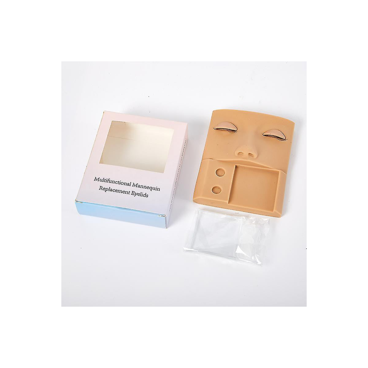 Mască din silicon pentru practică, cu suport pentru adeziv tip manechin