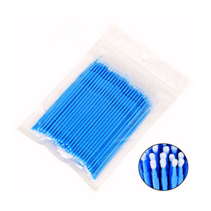 Microbrush Albastre - 2,5mm, Aplicatoare periute aplicare primer sau remover extensii de gene, 100buc