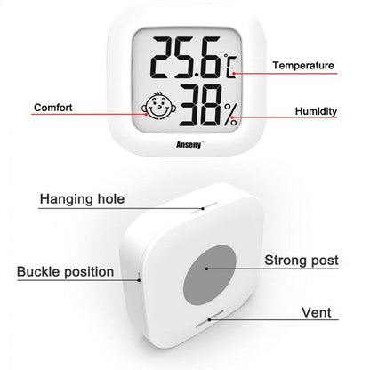 Mini Termometru digital pentru măsurat umiditatatea și temperatura, Higrometru digital