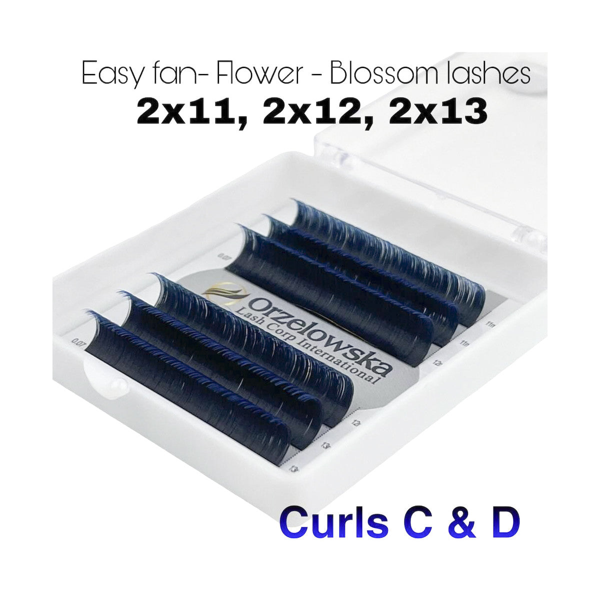 Gene Blossom ALBASTRU  evantai usor mix 11-13mm 6 linii