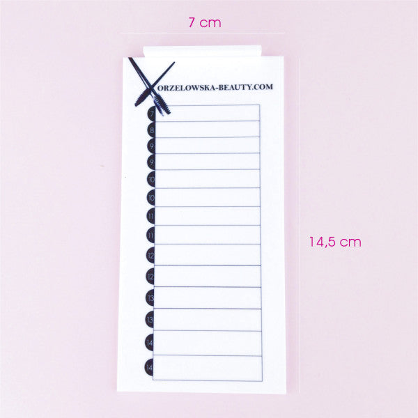 Paleta lunga cu magnet - 7 x 14,5cm, pentru organizarea extensiilor de gene