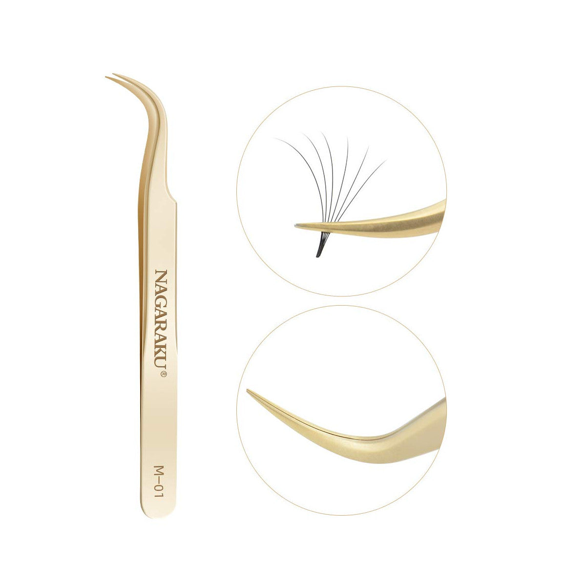 Penseta M-01 Nagaraku, pentru extensii gene