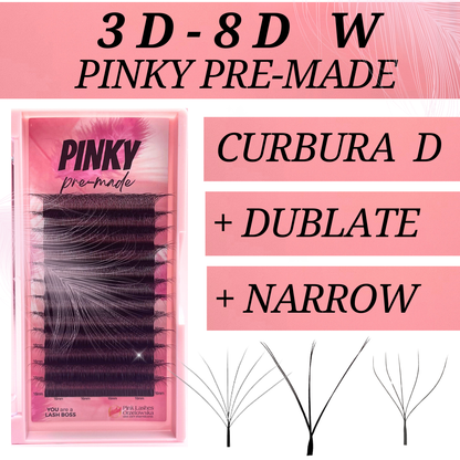 Pre-made D Pinky Curvature - Ready-made eyelash extensions