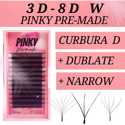 Curvatura D Pinky pre-confezionata - Extension ciglia pronte all'uso