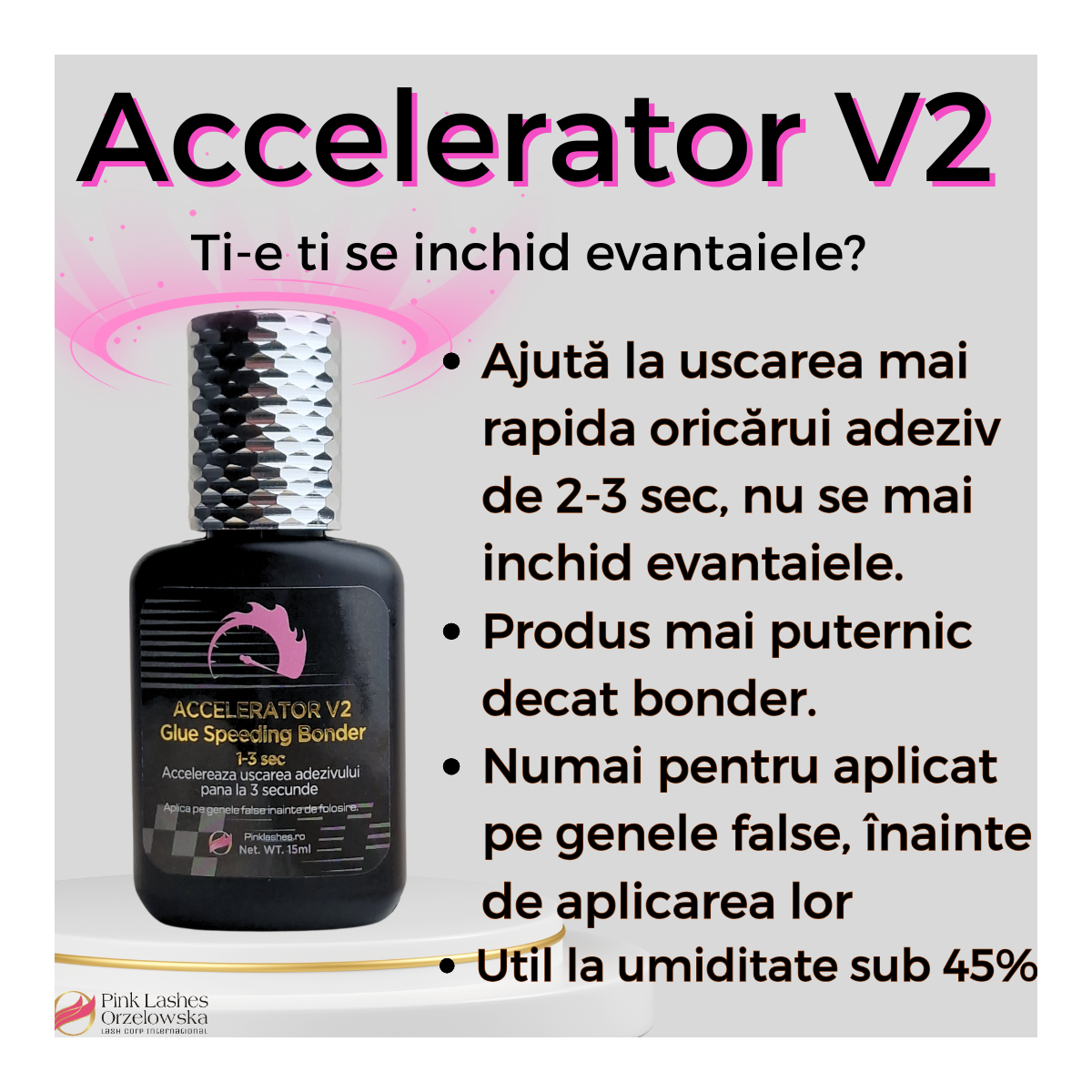 Puternic Accelerator adezivului 1-3 sec, V2 Bonder + previne inchiderea evantaiului (Booster)