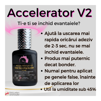 Puternic Accelerator adezivului 1-3 sec, V2 Bonder + previne inchiderea evantaiului (Booster)