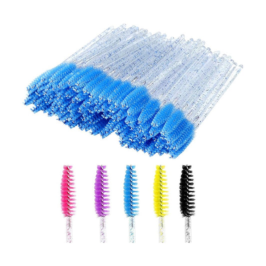 Set 50 periute mascara pentru extensii gene- Glitter, diverse culori
