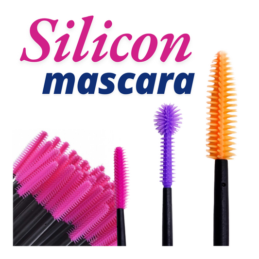 Set 50 periute mascara pentru extensii gene- Silicon, diverse culori