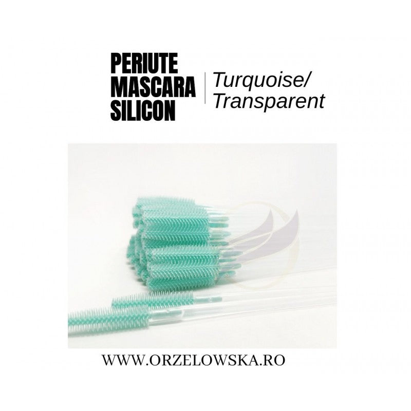 Set 50 periute mascara pentru extensii gene- Silicon, diverse culori