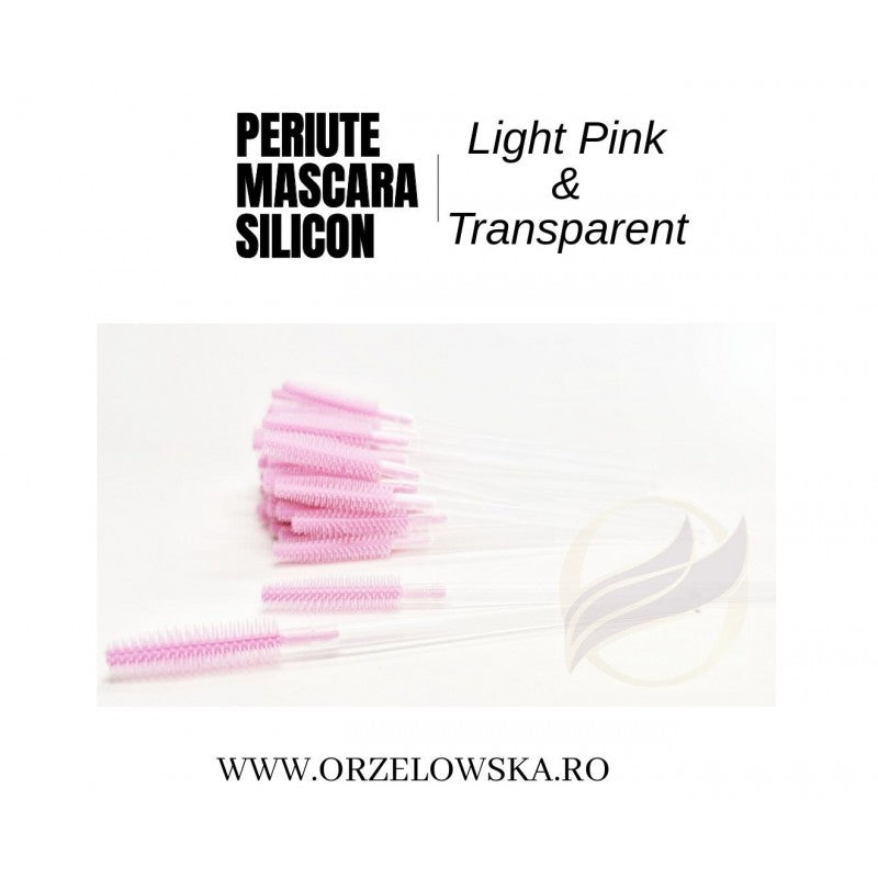 Set 50 periute mascara pentru extensii gene- Silicon, diverse culori