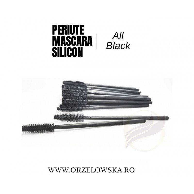 Set 50 periute mascara pentru extensii gene- Silicon, diverse culori