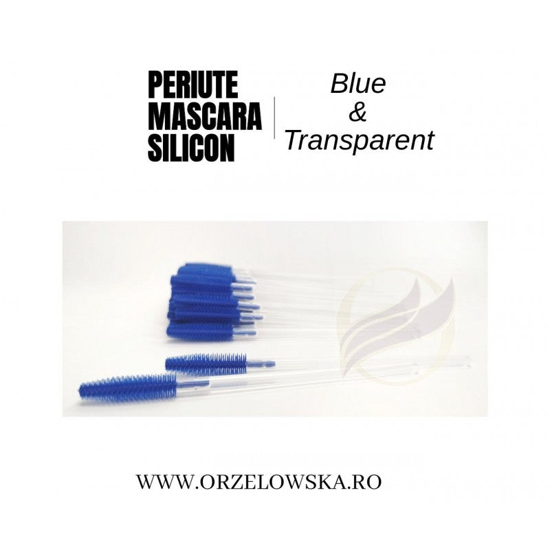 Set 50 periute mascara pentru extensii gene- Silicon, diverse culori