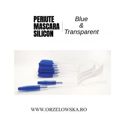 Set 50 periute mascara pentru extensii gene- Silicon, diverse culori