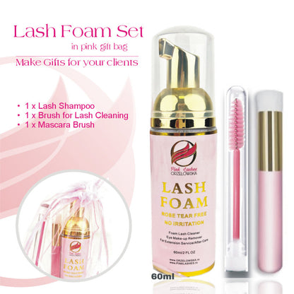 Set Spuma de curățare gene, în punga de cadou, Lash Shampoo