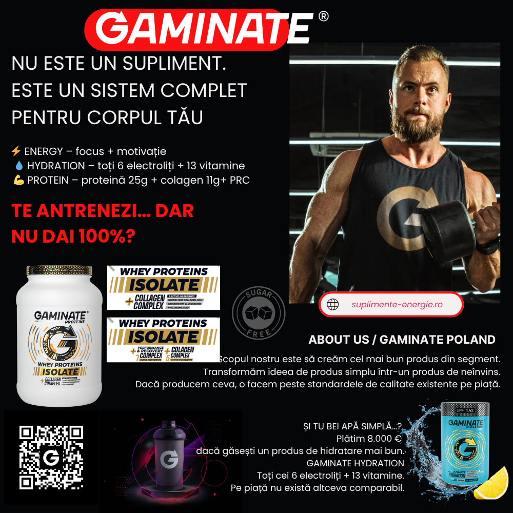GAMINATE PROTEINA, IZOLAT DIN ZER PUR 25g/portie + Colagen 11,4g