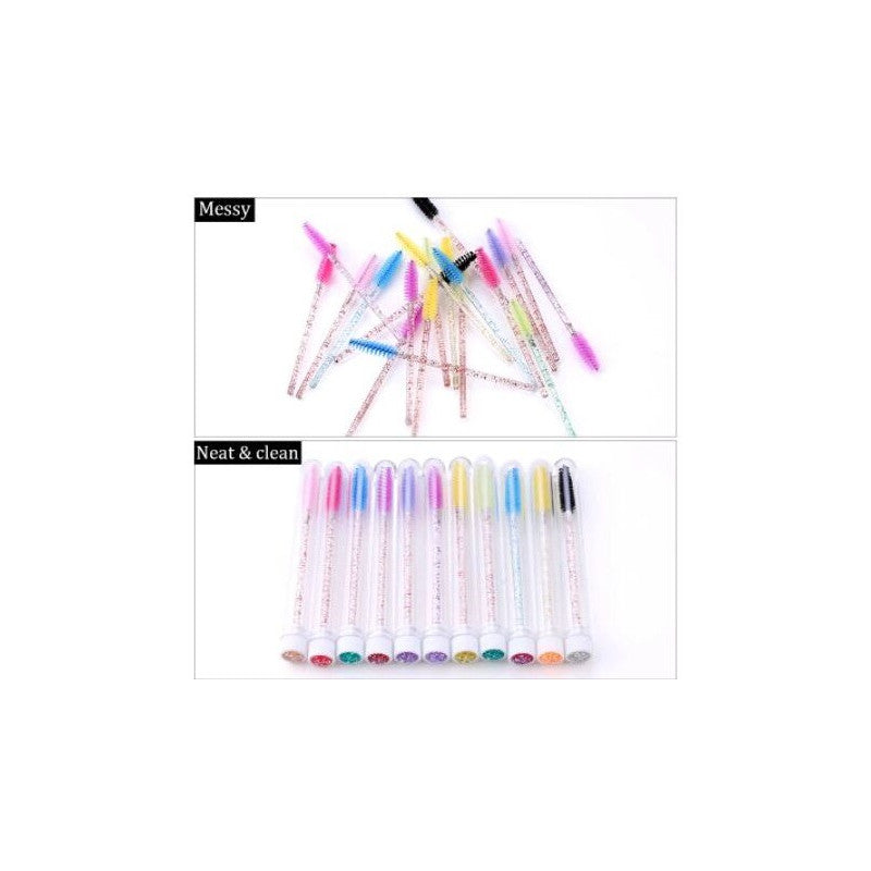 Tub mic cu 1 buc de Periuta mascara glitter, cadou pentru clientii tai - Roz deschis